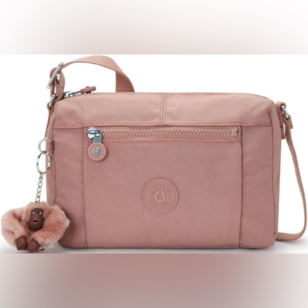 Kipling Wes Crossbody Bag in Bright Pink NEW